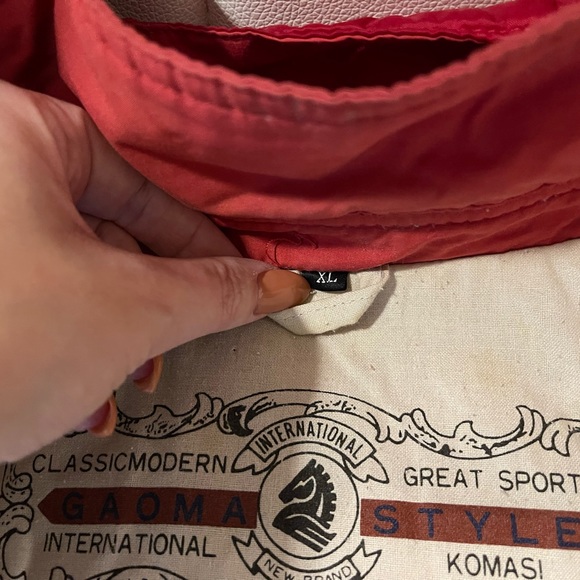 Rare Vintage Gaoma Outdoor Lightweight Red Jacket with Crest Size XL - Picture 4 of 9